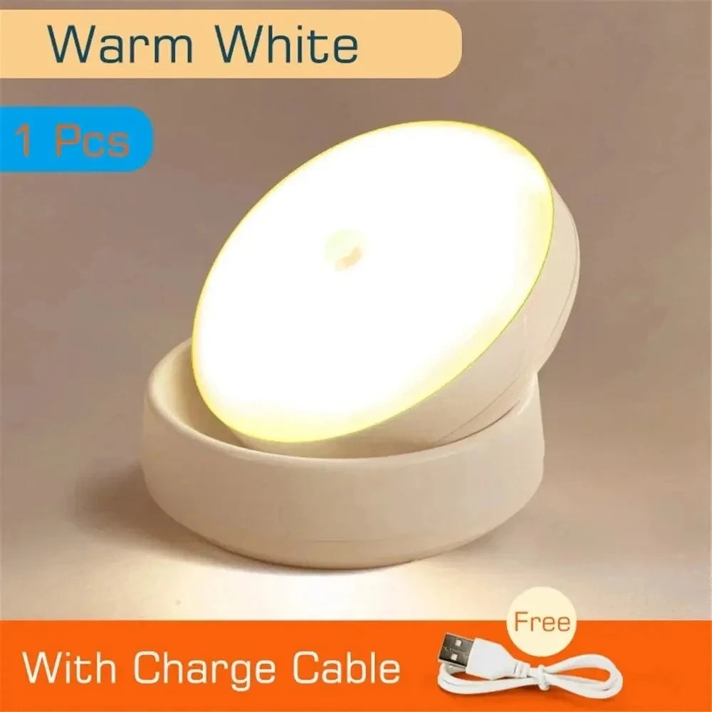 LED Night Light USB Charging Intelligent Human Induction for Bedside Cabinet Home Wardrobe Lighting Motion Sensor Light Led Lamp